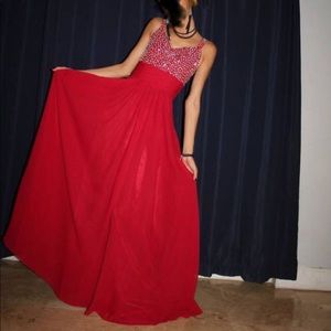 Red embellished dress, Jjs House